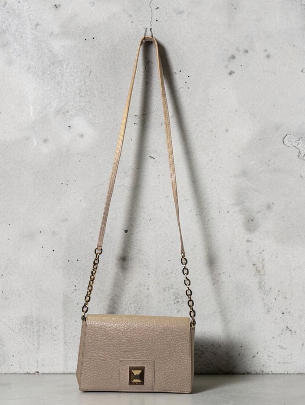 Furla Light Pink Smtall Leather Crossbody Bag Purse